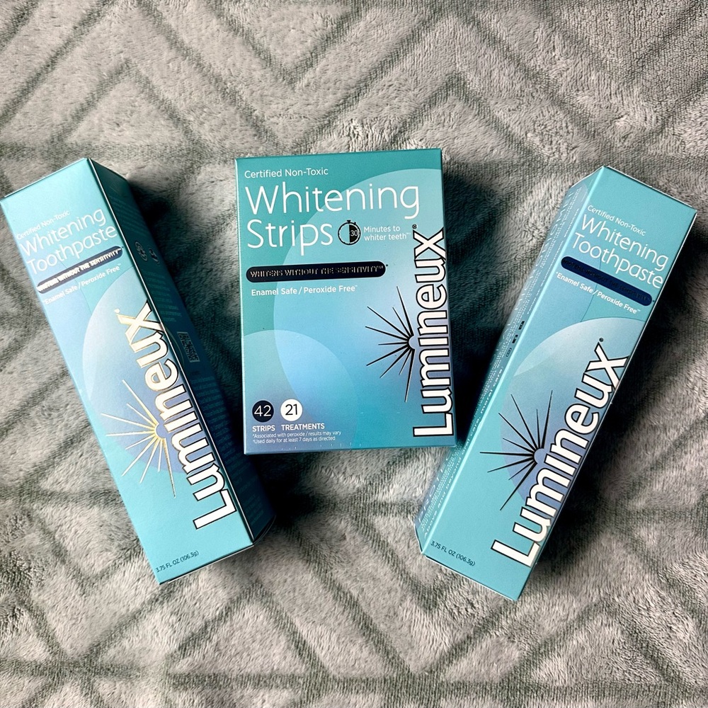 Whitening Strips and Toothpaste Set - Blue